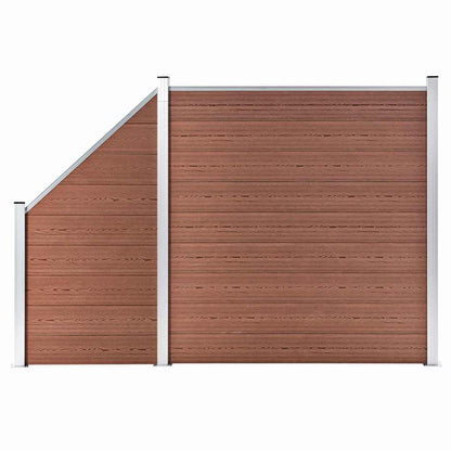 vidaXL WPC Fence Set 273x186 cm Brown