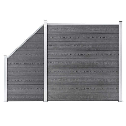 vidaXL WPC Fence Set 273x186 cm Grey