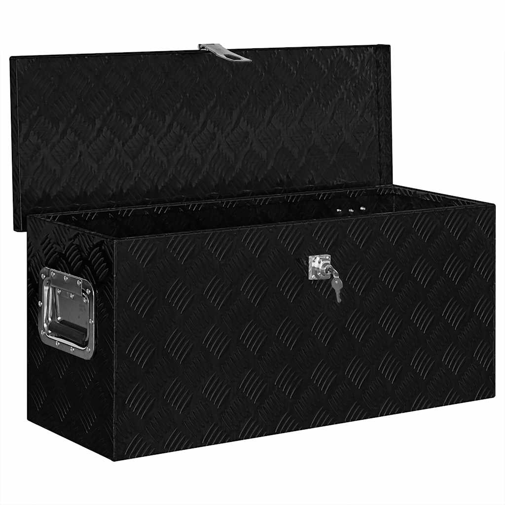 vidaXL Aluminium Box 80x30x35 cm Black 3