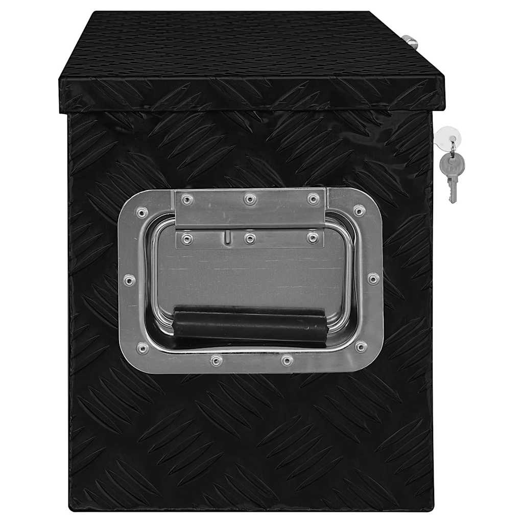 vidaXL Aluminium Box 80x30x35 cm Black 4