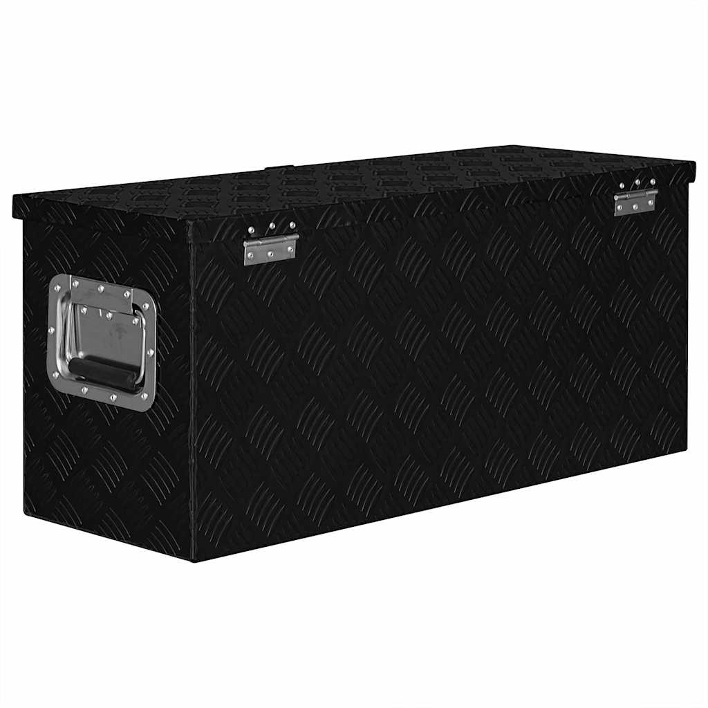 vidaXL Aluminium Box 80x30x35 cm Black 5
