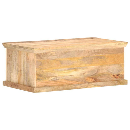 vidaXL Coffee Table | Natural Wood | Solid Mango Wood and Natural Cane 4