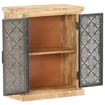 289094 vidaXL Sideboard with Steel Doors 60x35x75 cm Solid Mango Wood 2
