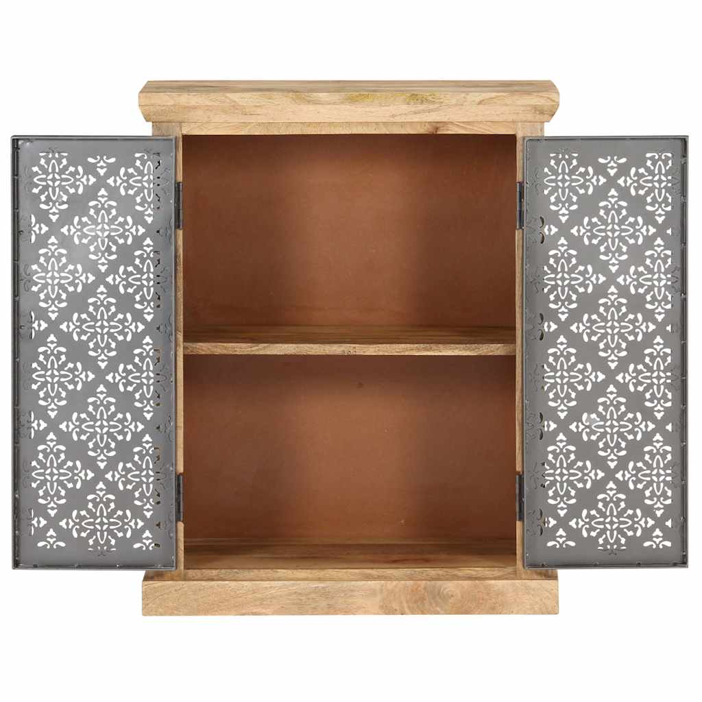 289094 vidaXL Sideboard with Steel Doors 60x35x75 cm Solid Mango Wood 4