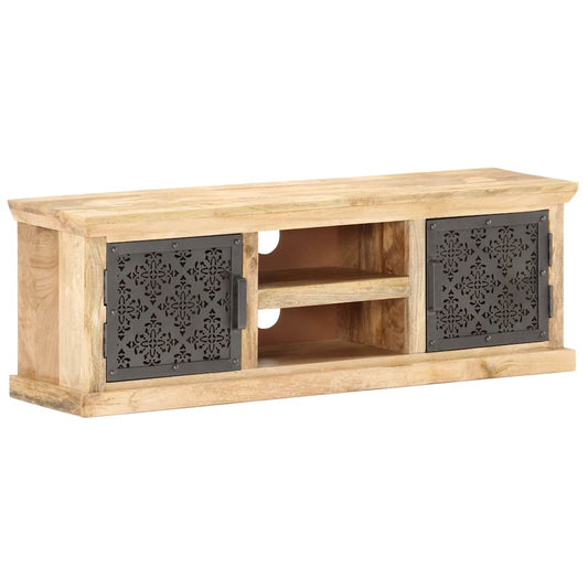 289095 vidaXL TV Cabinet with Steel Doors 120x30x40cm Solid Mango Wood 1
