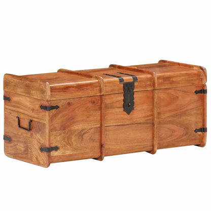 Chest 40x40x40 cm Solid Acacia Wood Dark brown