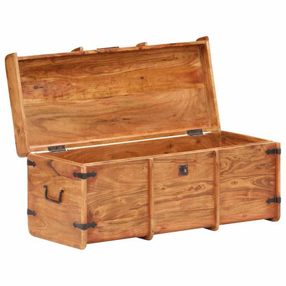 Chest 40x40x40 cm Solid Acacia Wood Dark brown