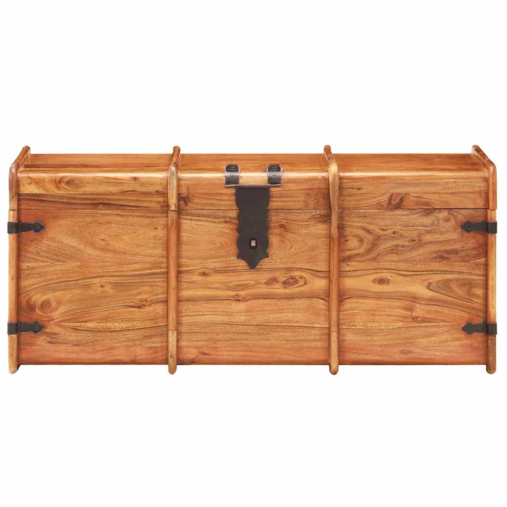 Chest 40x40x40 cm Solid Acacia Wood Dark brown