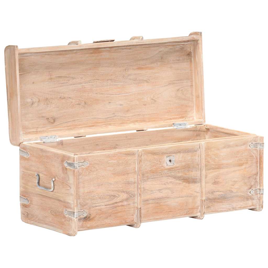 vidaXL Storage Chest 90x40x40 cm Solid Acacia Wood 2