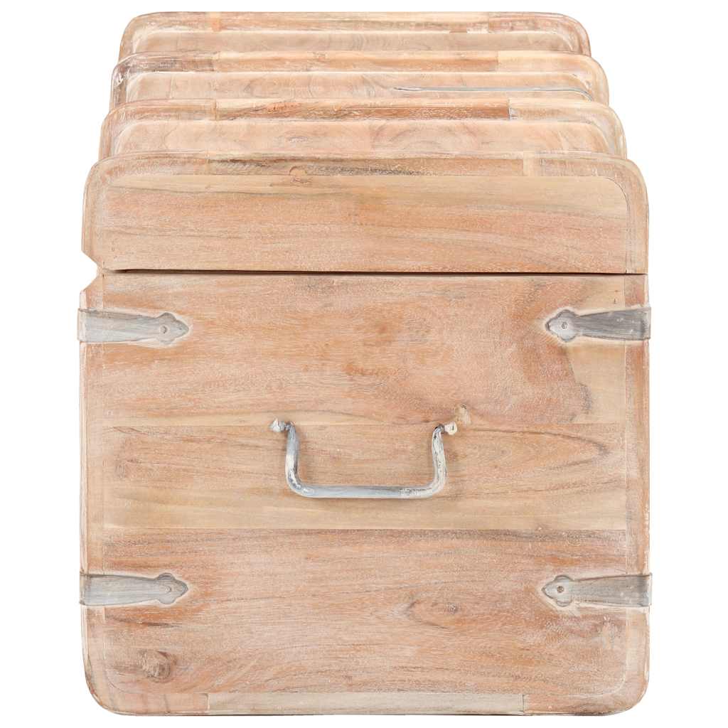 vidaXL Storage Chest 90x40x40 cm Solid Acacia Wood 4