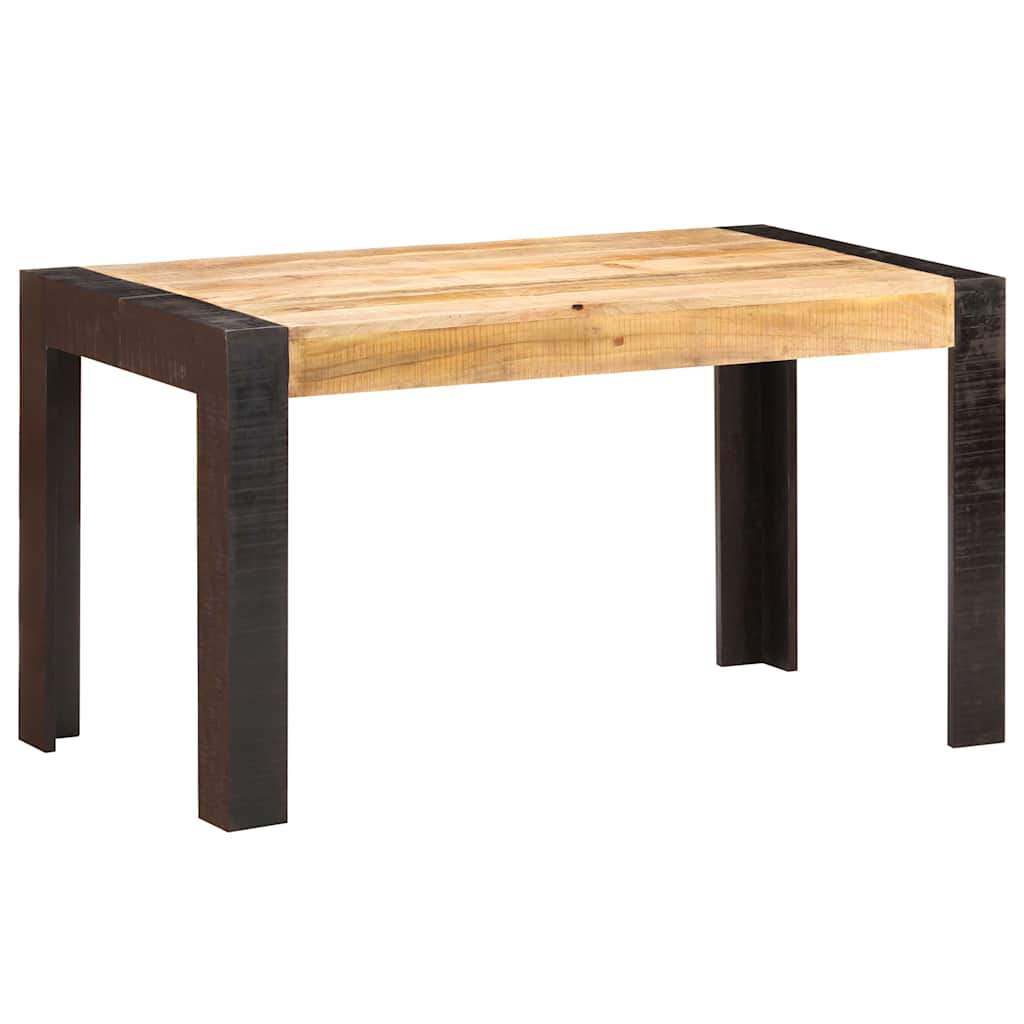 289654 vidaXL Dining Table 140x70x76 cm Solid Rough Mango Wood 1
