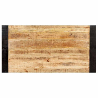 289654 vidaXL Dining Table 140x70x76 cm Solid Rough Mango Wood 4