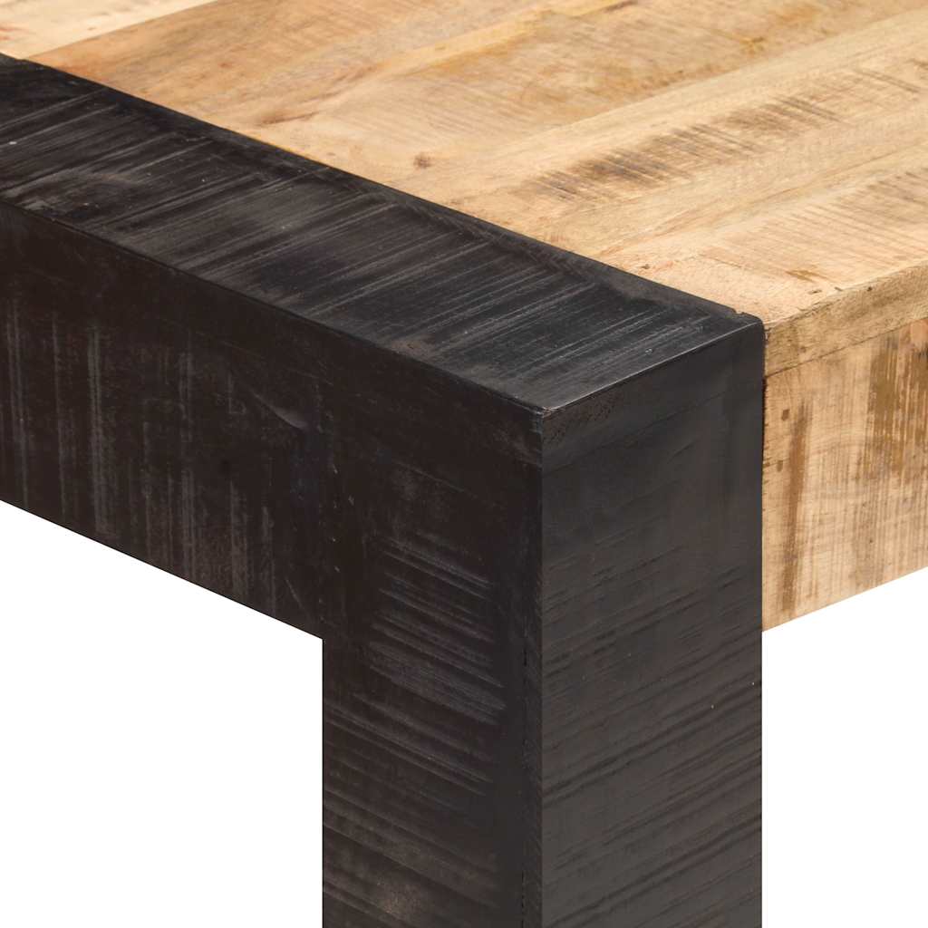 289654 vidaXL Dining Table 140x70x76 cm Solid Rough Mango Wood 5