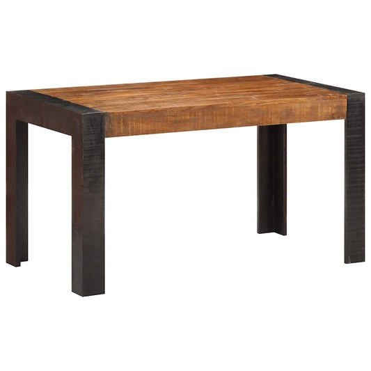 289655 vidaXL Dining Table 140x70x76 cm Solid Rough Mango Wood 1