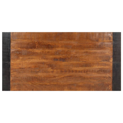 289655 vidaXL Dining Table 140x70x76 cm Solid Rough Mango Wood 4