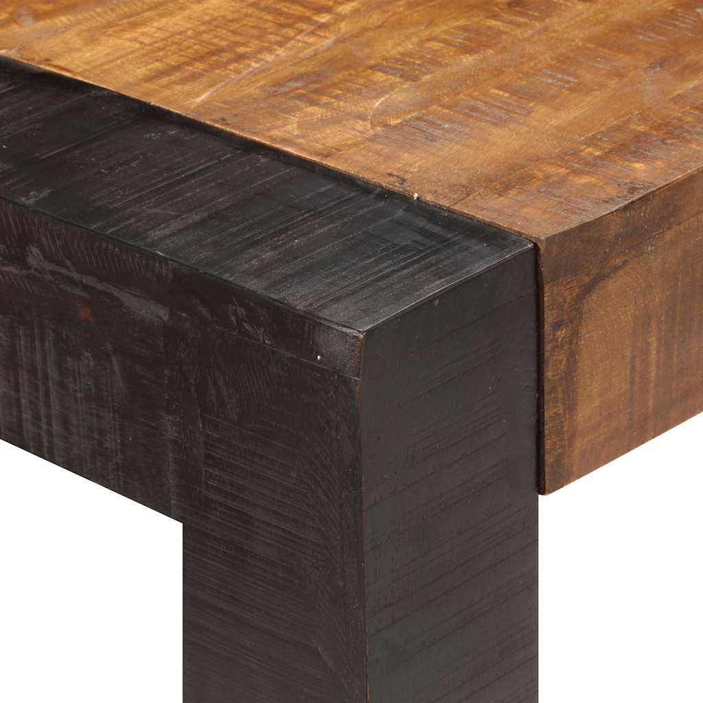 289655 vidaXL Dining Table 140x70x76 cm Solid Rough Mango Wood 5