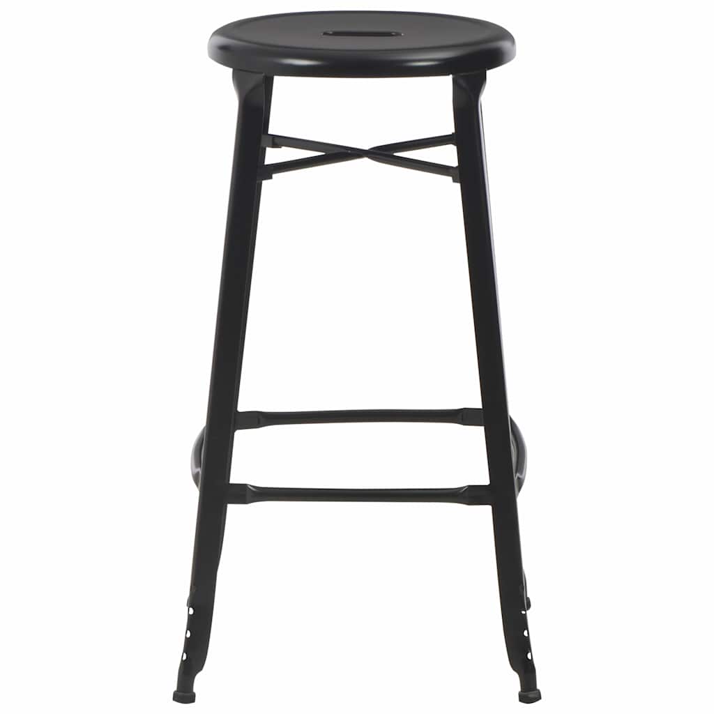vidaXL Bar Stools 4 pcs Black Steel 3