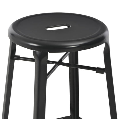 vidaXL Bar Stools 4 pcs Black Steel 5