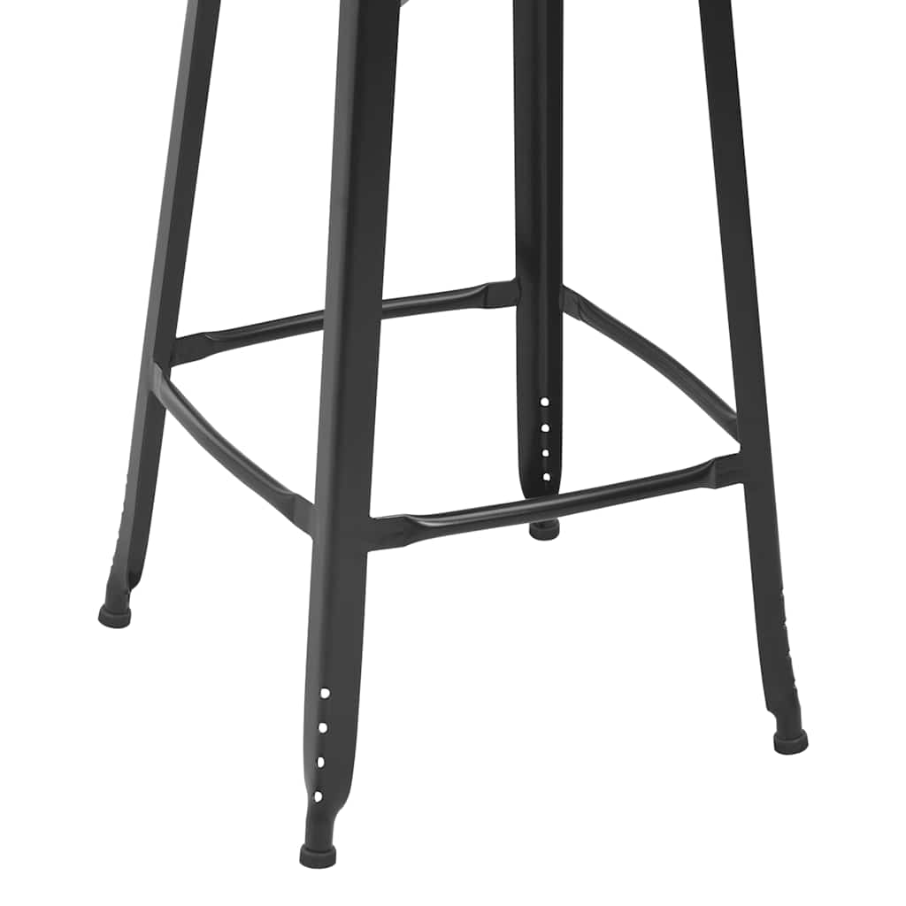 vidaXL Bar Stools 4 pcs Black Steel 6