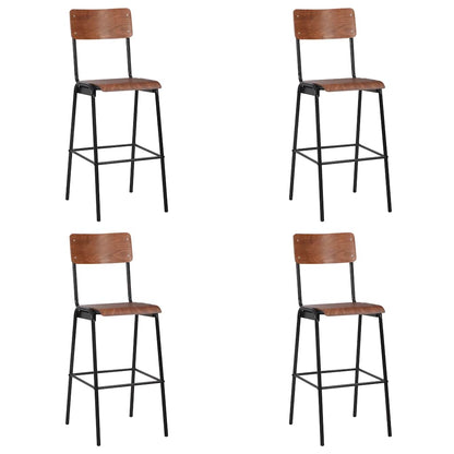 vidaXL Bar Stools Solid Plywood Steel