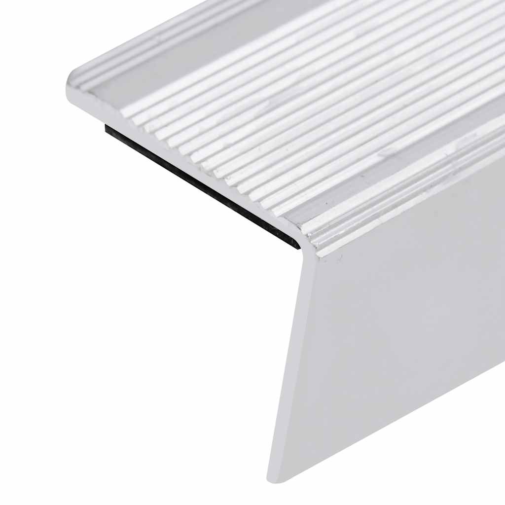 Stair Nosings 10 pcs 67 x 3 x 2 cm Aluminium Silver 90 cm (15 pcs) Tape