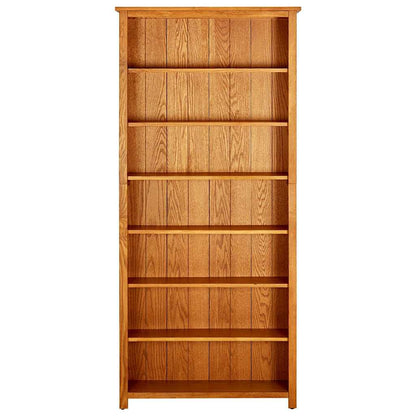 vidaXL 7-Tier Bookcase 90x22.5x200 cm Solid Oak Wood 2