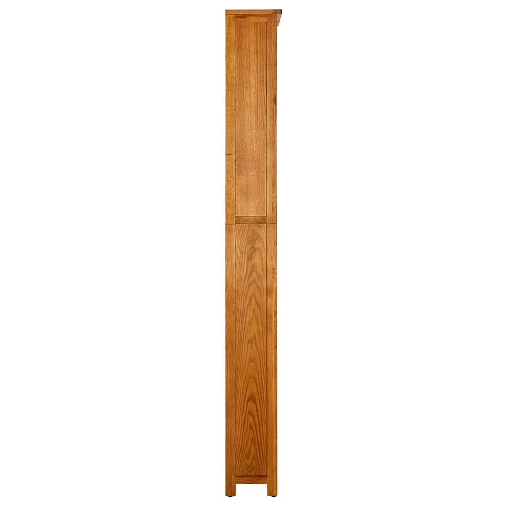 vidaXL 7-Tier Bookcase 90x22.5x200 cm Solid Oak Wood 3