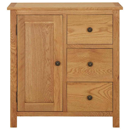 vidaXL Cupboard | Natural Oak | Solid oak wood | Medium | Cupboard | Rectangular 2