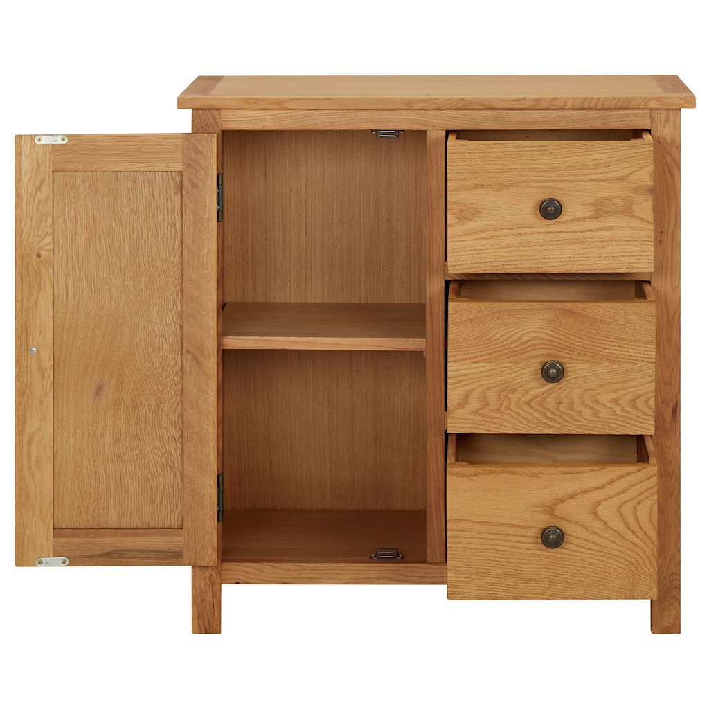 vidaXL Cupboard | Natural Oak | Solid oak wood | Medium | Cupboard | Rectangular 3