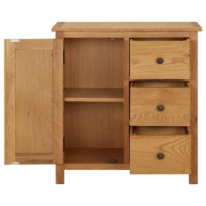 vidaXL Cupboard | Natural Oak | Solid oak wood | Medium | Cupboard | Rectangular 3