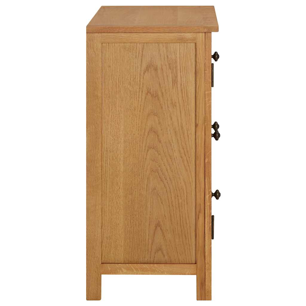vidaXL Cupboard | Natural Oak | Solid oak wood | Medium | Cupboard | Rectangular 4