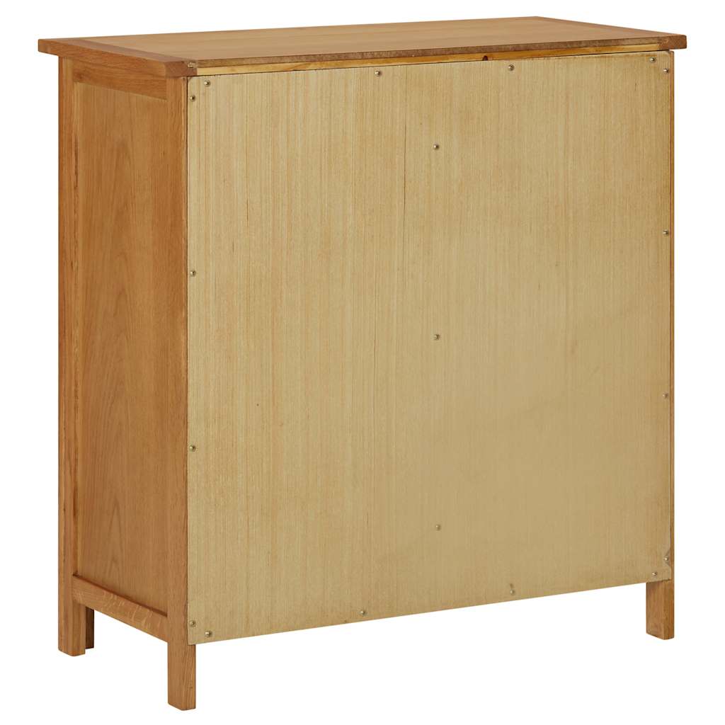 vidaXL Cupboard | Natural Oak | Solid oak wood | Medium | Cupboard | Rectangular 5