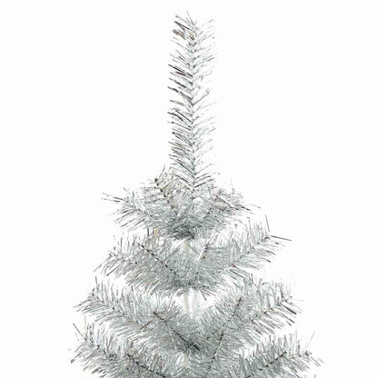 vidaXL Artificial Christmas Tree with Stand Silver 210 cm PET 3