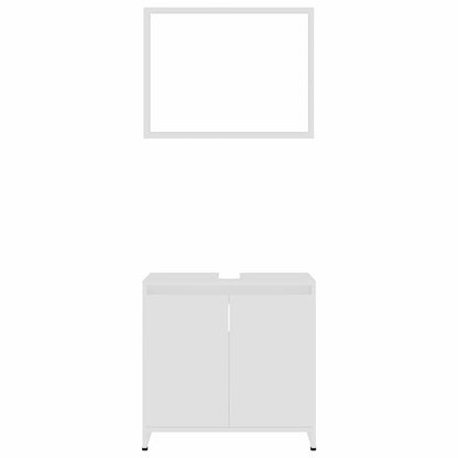 2 Piece Bathroom Furniture Set Engineered Wood White