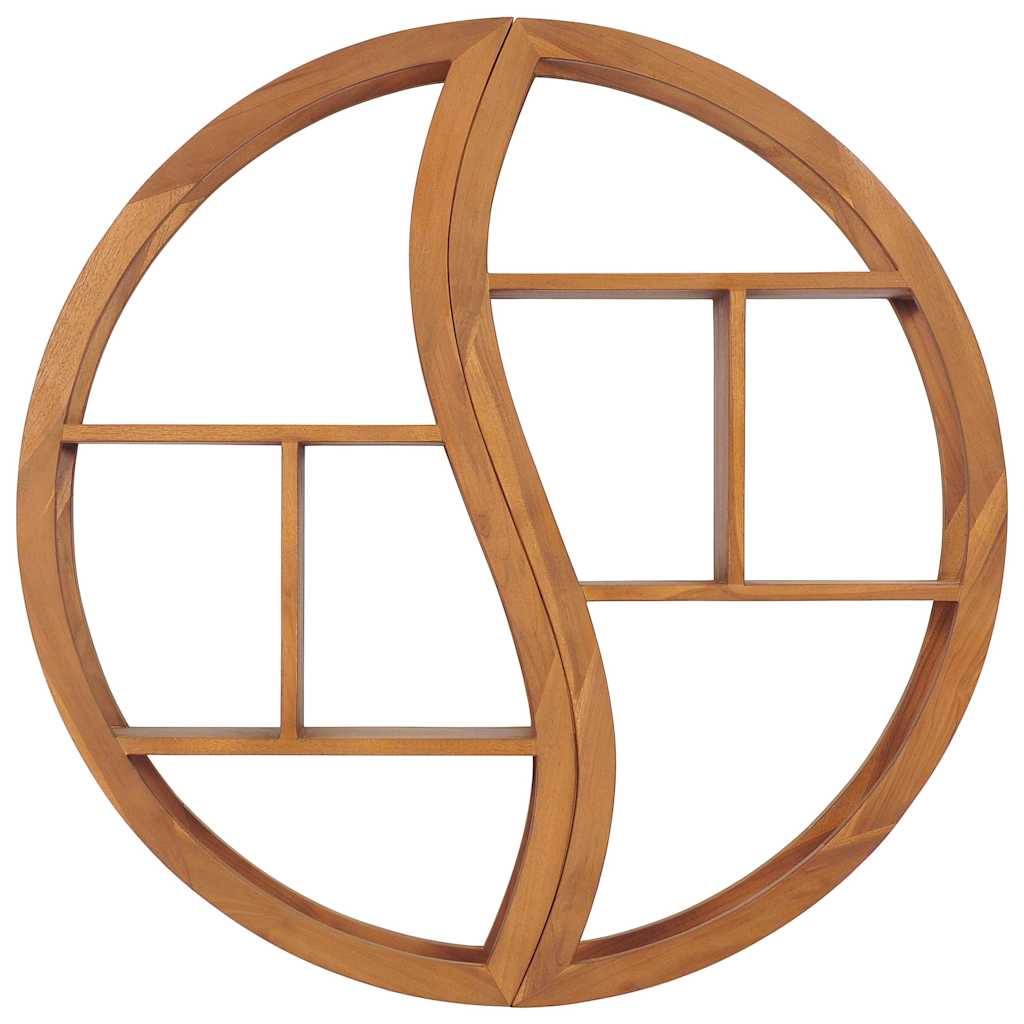 vidaXL Wall Shelf | Natural Teak | Smoothly sanded teak hardwood 2