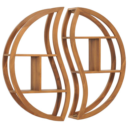 vidaXL Wall Shelf | Natural Teak | Smoothly sanded teak hardwood 3