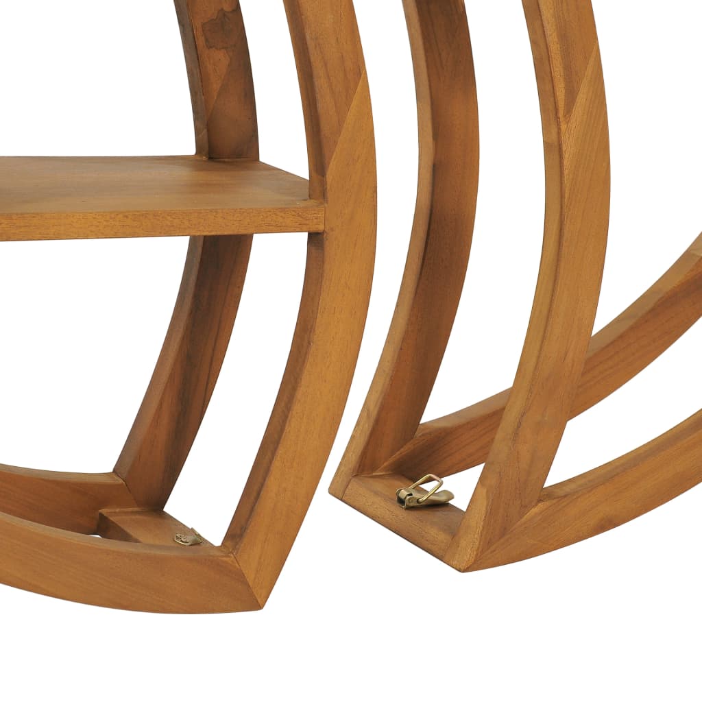 vidaXL Wall Shelf | Natural Teak | Smoothly sanded teak hardwood 5