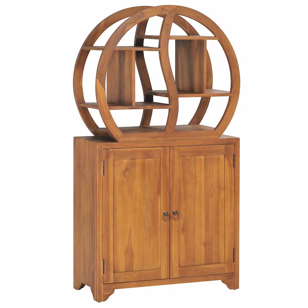 320774 vidaXL Cabinet with Yin Yang Shelf 70x30x130 cm Solid Teak Wood 1