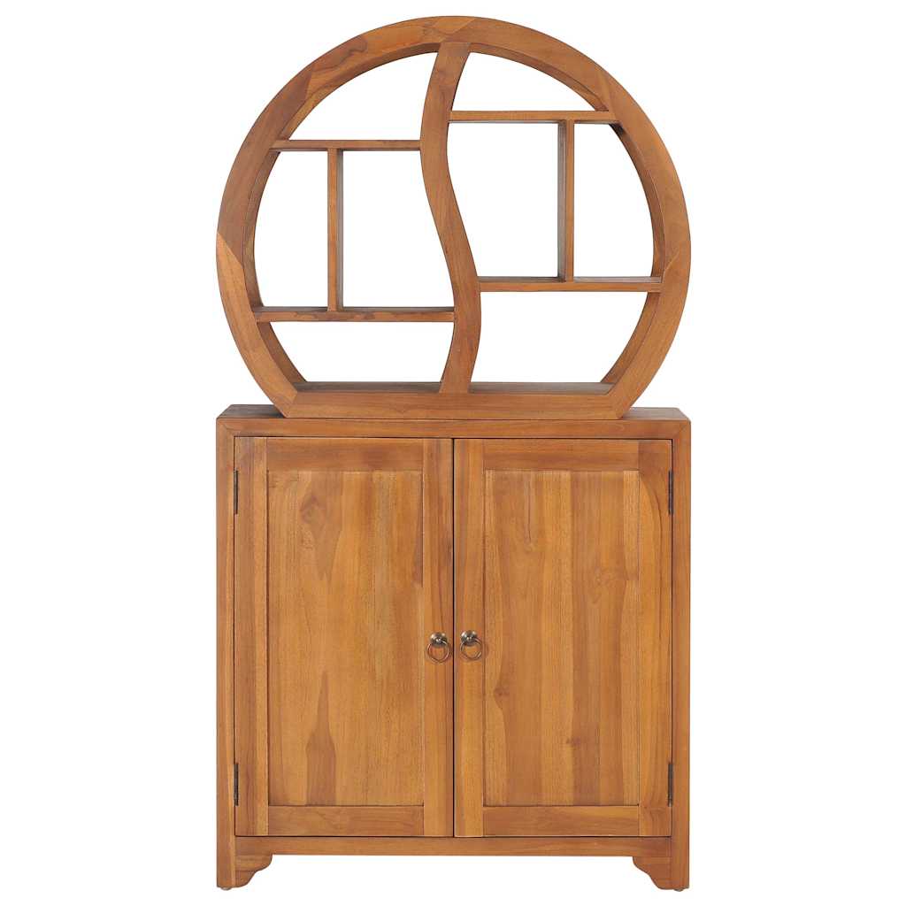 320774 vidaXL Cabinet with Yin Yang Shelf 70x30x130 cm Solid Teak Wood 2