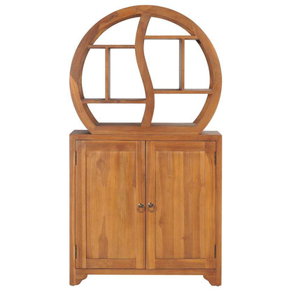 320774 vidaXL Cabinet with Yin Yang Shelf 70x30x130 cm Solid Teak Wood 2