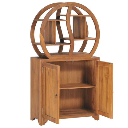 320774 vidaXL Cabinet with Yin Yang Shelf 70x30x130 cm Solid Teak Wood 3