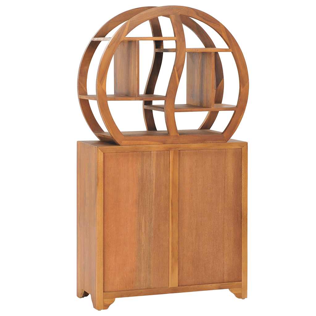 320774 vidaXL Cabinet with Yin Yang Shelf 70x30x130 cm Solid Teak Wood 5