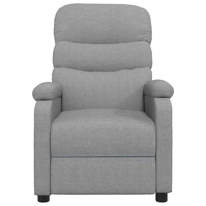 vidaXL Massage Chair Light Grey Fabric 3