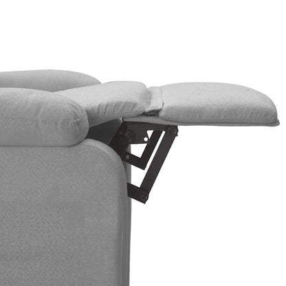 vidaXL Massage Chair Light Grey Fabric 6