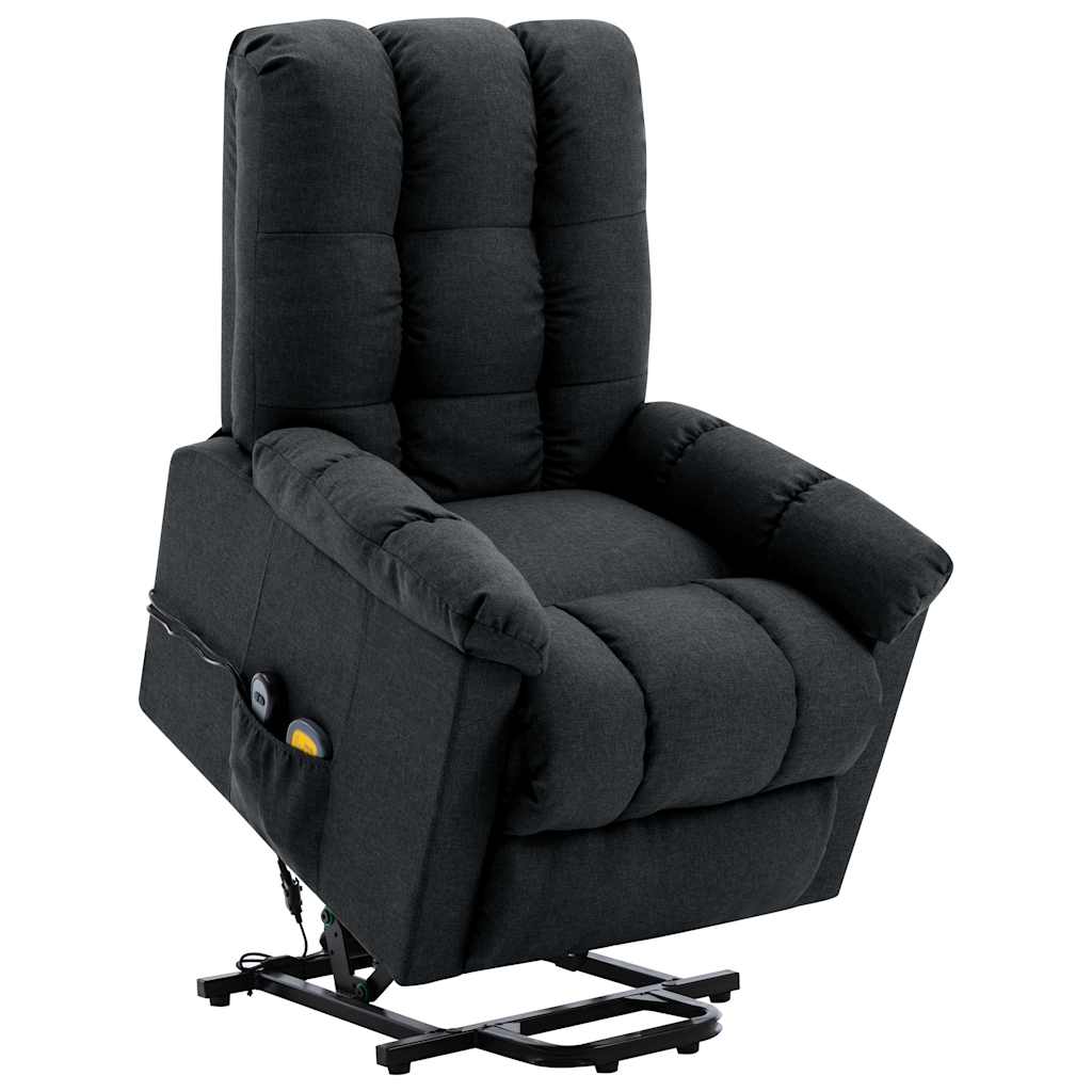 Stand-up Massage Recliner Fabric Dark grey