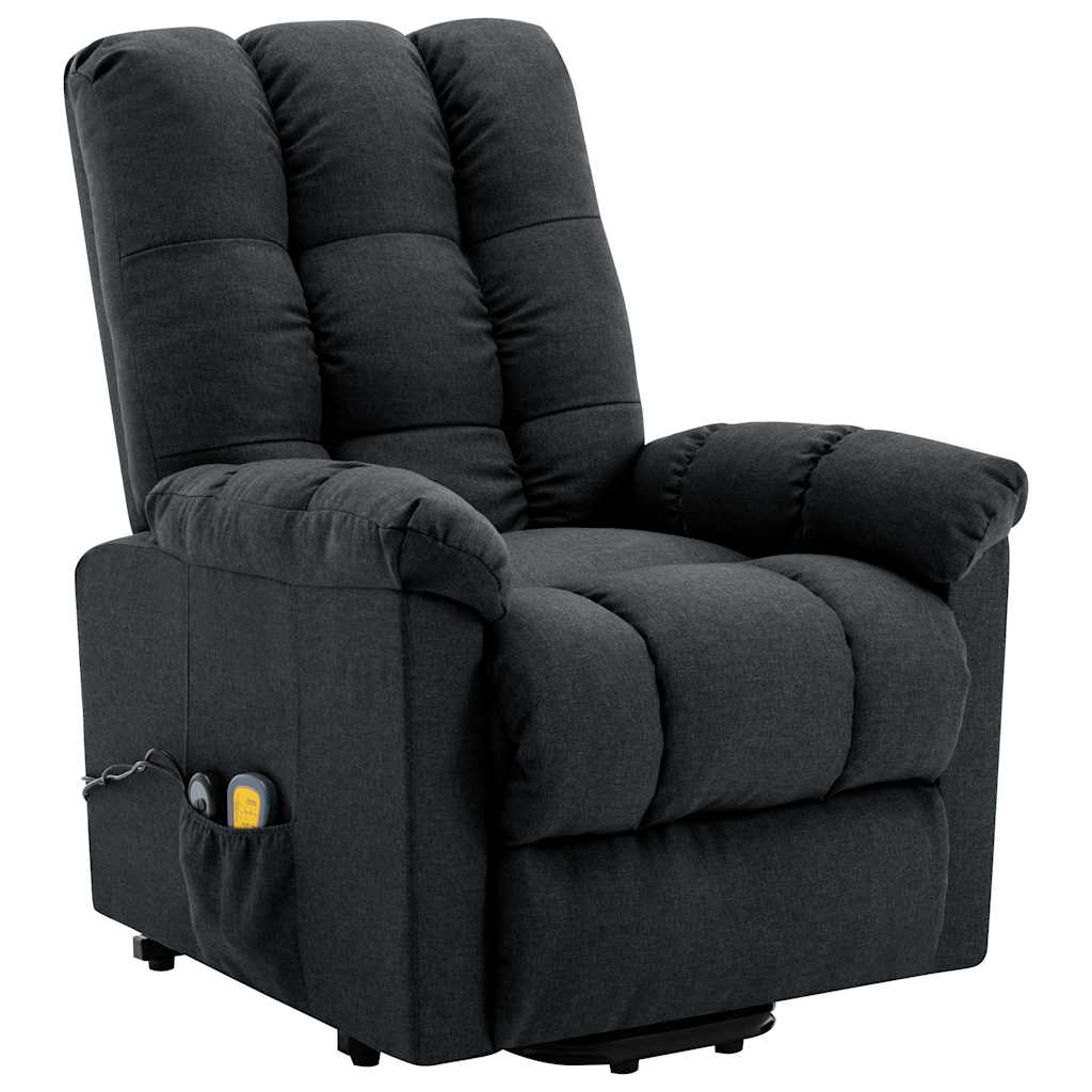 Stand-up Massage Recliner Fabric Dark grey