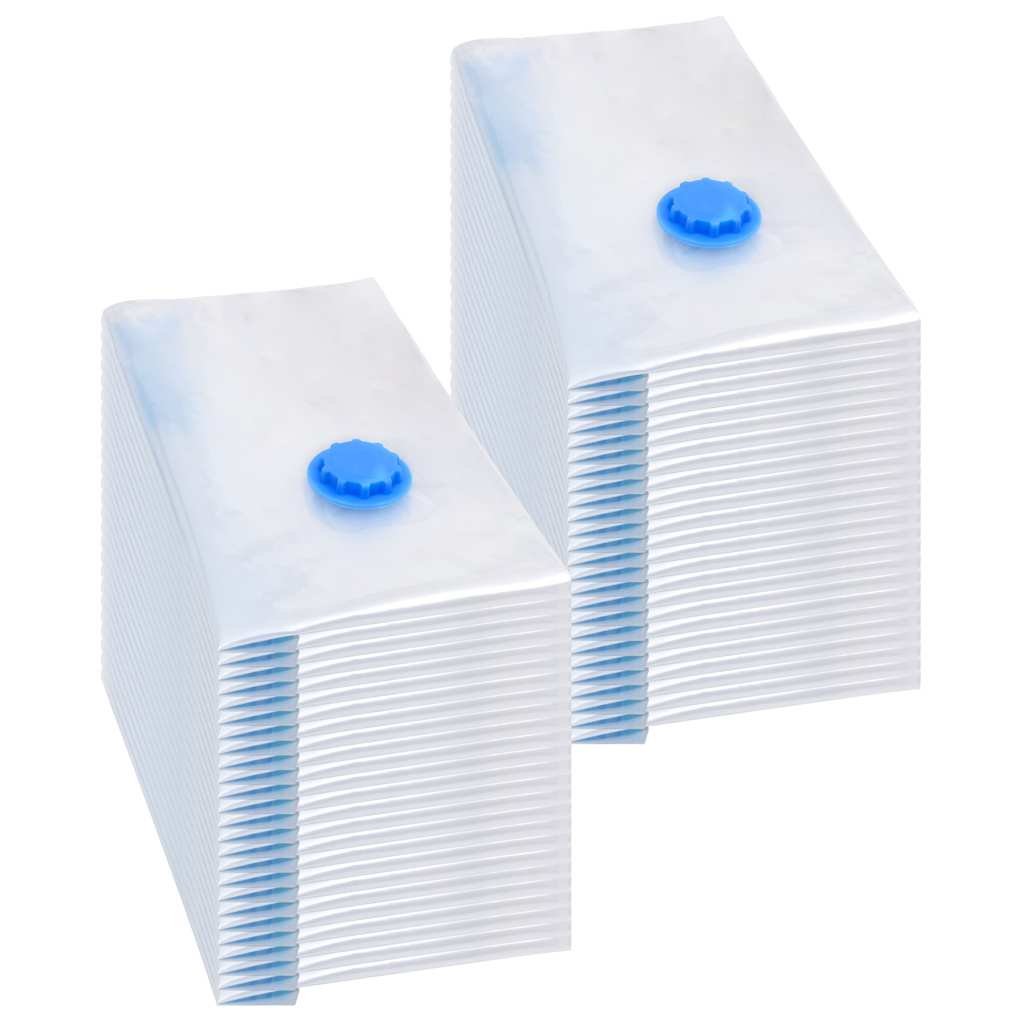 Storage Bags Transparent and Blue 50 pcs 60 x 40 cm