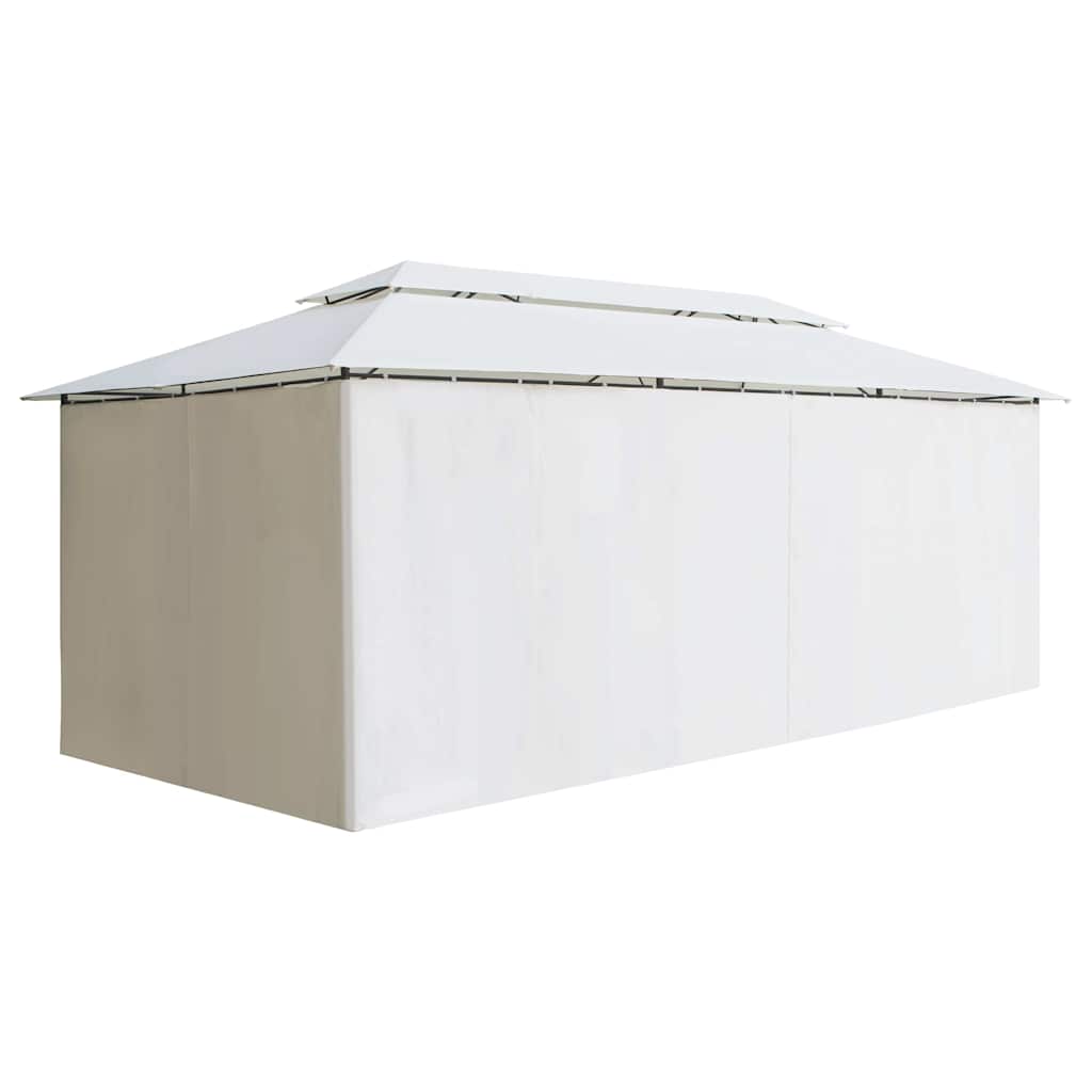vidaXL Gazebo with Curtains 600x298x270 cm White 180g/m² 5