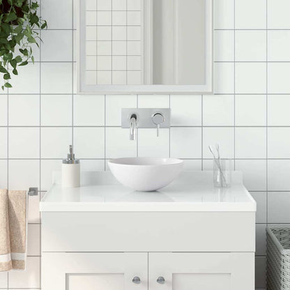 Bathroom Sink Ceramic Round Matte white
