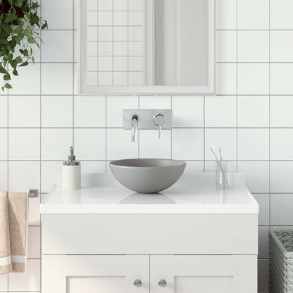 Bathroom Sink Ceramic Round Light grey